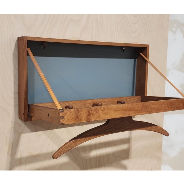 Mid 20th Century Danish Wall Mount Folding Valet by Adam Hoff and Poul Østergaard For Sale - Image 10 of 13