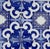 Earthenware - Set of 4 tiles. Portuguese, 20th century; in shades of blue and white. Dimensions: 14x14 cm.
