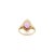 Metal Pear Cut Amethyst Birthstone Cocktail Diamond Halo Ring- Anniversary Gifts Size 5 For Sale - Image 7 of 12