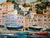Acrylic on canvas depicting a view of the port of Saint-Tropez, signed R. Constant, a French artist renowned for his...