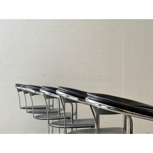 Arrben Canasta Cantilever Chairs by Arrben, Italy, 1980s, Set of 6 For Sale - Image 4 of 18
