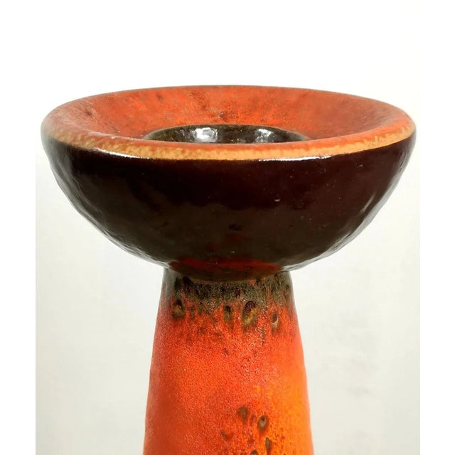 Large Mid-Century Ceramic Floor Candleholder from Viktor Janaky, 1970s For Sale - Image 4 of 8