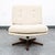Unique Swedish swivel lounge / side chair by Slatte Mobler. The minimalist styled seat sits on a 5 point metal frame....