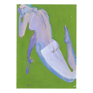 Anastasia Kurakina, Nude, 2016, Watercolor For Sale