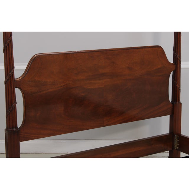 Wood Karges Queen Size Mahogany Canopy Bed For Sale - Image 7 of 17