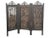 1900s Heavily Carved Anglo Indian 3 Panel Screen Room Divider. For Sale - Image 4 of 10