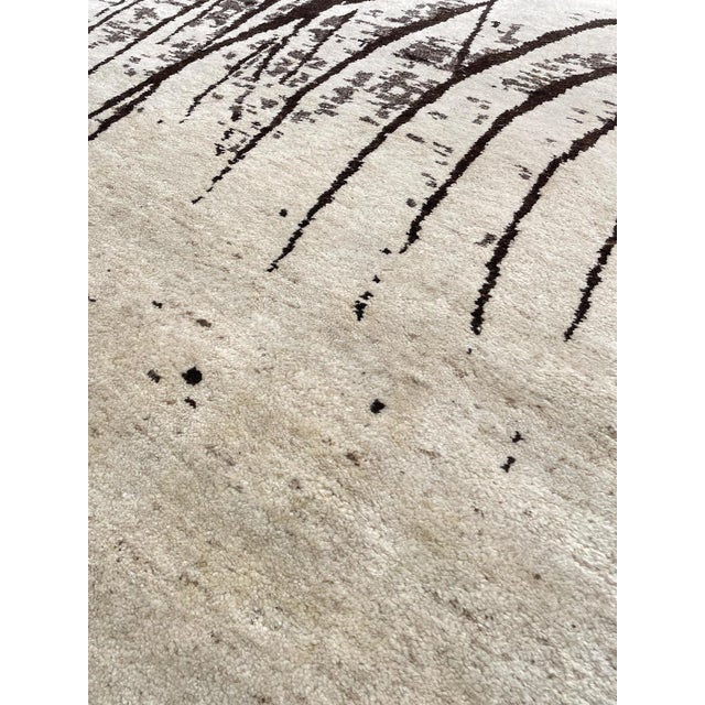 Handmade Borderless Modern Wool Rug. 09'04" X 12'02" For Sale - Image 4 of 4