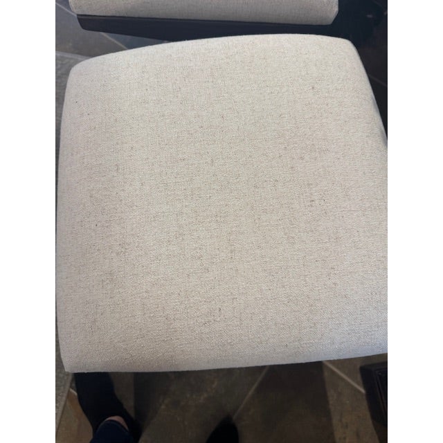 Beige Contemporary Finn Barstools Attributed to Four Hands Set of 2 For Sale - Image 8 of 8