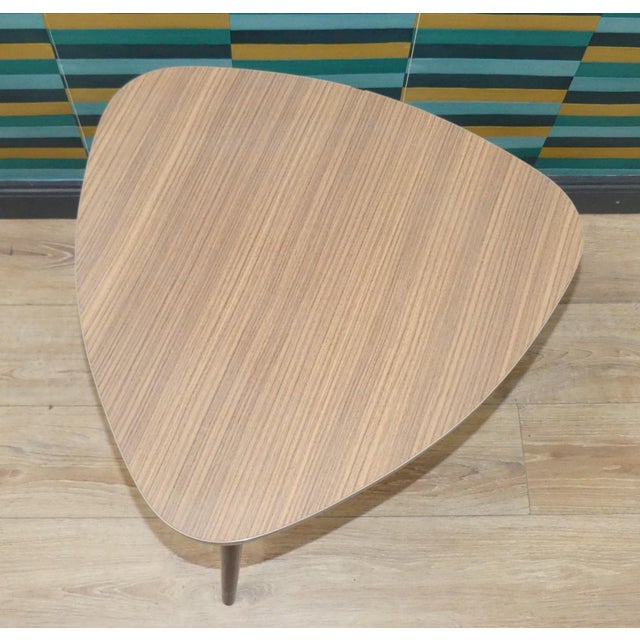 1960s Cocktail Table in Formica and Teak Look with Shelf, 1960s For Sale - Image 5 of 9