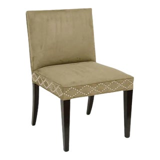 Dining Neoclassical Style Chair With Contrast Nail Trim For Sale