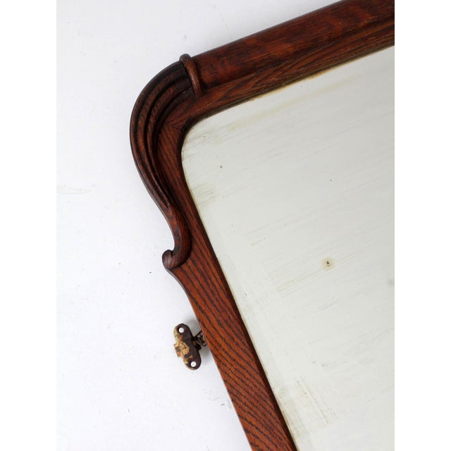 Antique Art Nouveau Beveled Glass Wall Mirror For Sale - Image 11 of 17
