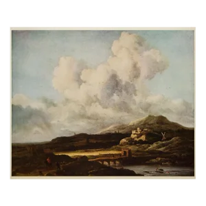 1954 After Jacob Ruisdael "The Burst of Sunlight", Vintage Full-Color Print