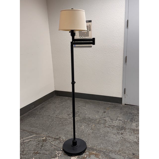Traditional Library Style Swing-Arm Floor Lamp For Sale - Image 3 of 12