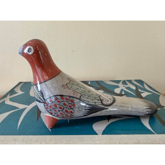 20th Century Mexican Folk Art Hand-Painted Tonalá Bird For Sale - Image 13 of 13