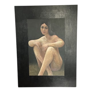 Robert Cronin 1993 Portrait Oil Painting on Board For Sale