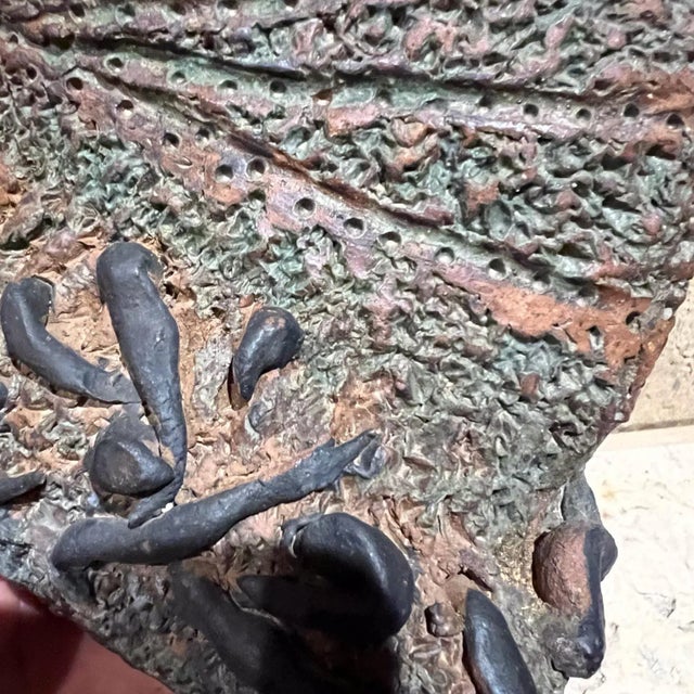 1970s 1970s Studio Pottery Abstract Textured Triangular Object For Sale - Image 5 of 12