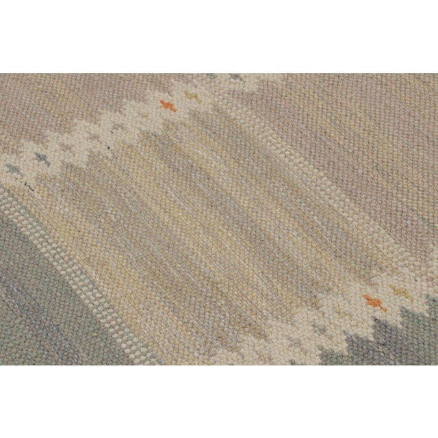 Not Yet Made - Made To Order Rug & Kilim’s Scandinavian Style Rug With Beige-brown and Blue Patterns 5x7 For Sale - Image 5 of 6
