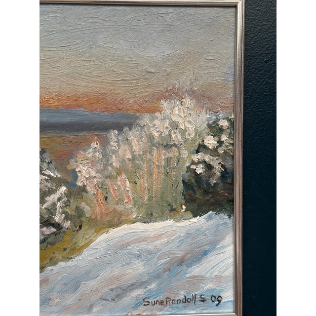 Sune Randolfs, Winter Landscape, 1960s, Oil on Panel, Framed For Sale - Image 12 of 18
