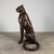 Metal Large Bronze Cheetah Sculpture – Seated Spotted Leopard, 43” H Wildlife Art Statement For Sale - Image 7 of 11