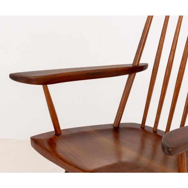Brown George Nakashima Walnut New Rocking Chair, 1962 For Sale - Image 8 of 11