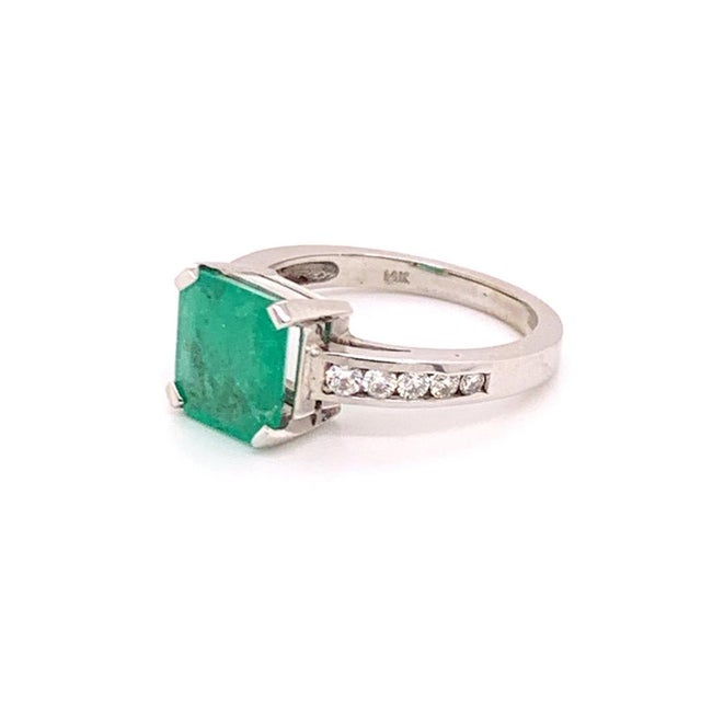 Natural Finely Faceted Quality Emerald Diamond Ring 14k Gold 2.55 TCW Women Certified $3,800 912292 This is a Unique...