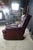 1975 Lane Furniture Burgundy Red Oxblood Leather Nailhead Reclining Armchair For Sale - Image 9 of 18