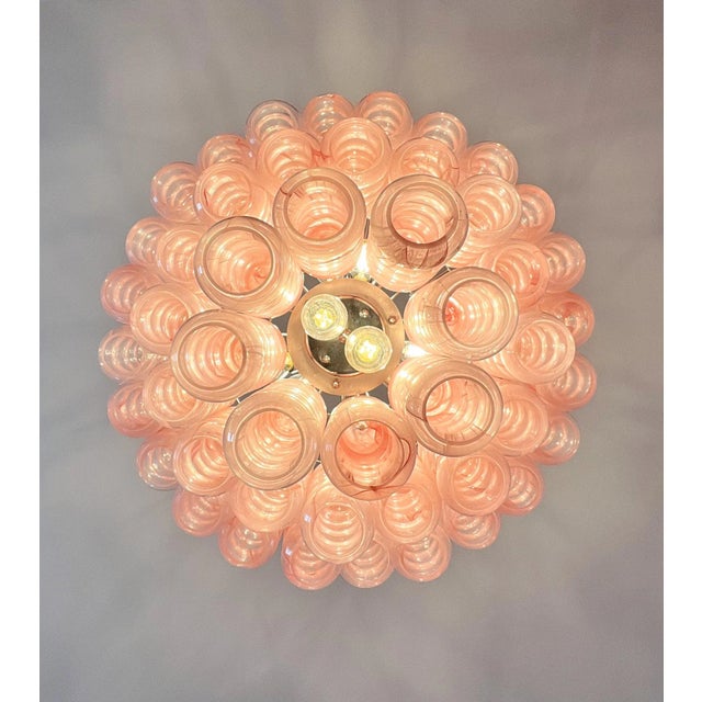 Large Three-Tier Murano Glass Tube Chandelier, 1990s For Sale - Image 16 of 18