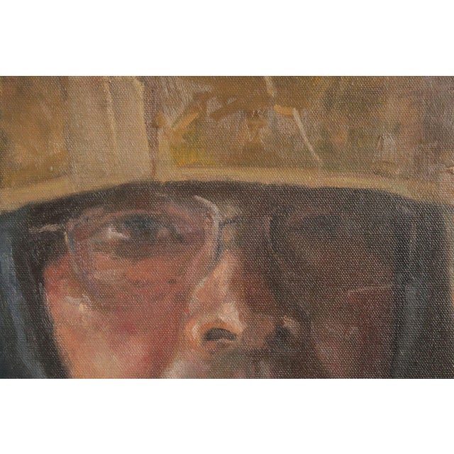 Qimin Liu Contemporary Oil Painting Portrait, 'Man with Odd Hat' For Sale In Philadelphia - Image 6 of 12