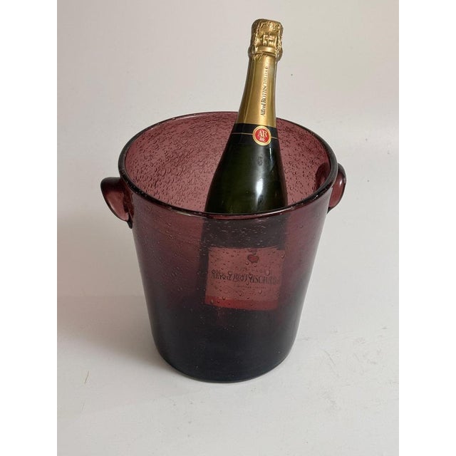 Magnifical, Champagne bucket, made by the well known glass firm BIOT in the South of France, near Vallauris. See the...