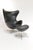 Mid 20th Century Arne Jacobsen Black Leather Egg Chair with Ottoman for Fritz Hansen For Sale - Image 12 of 15