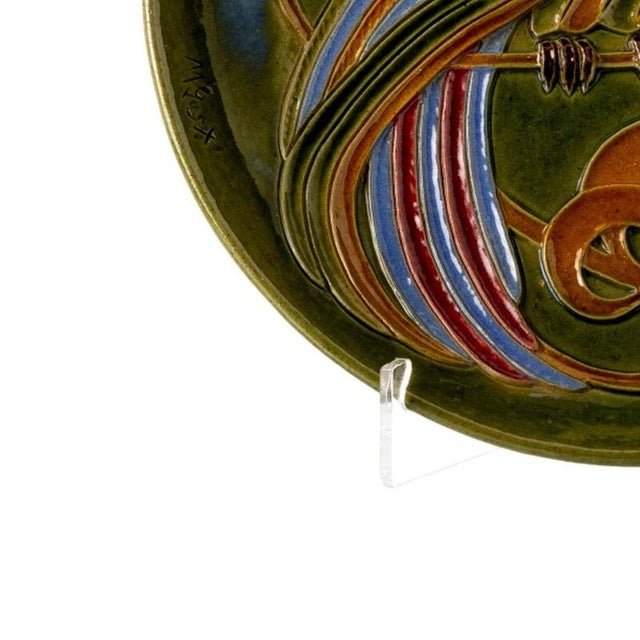 Earthenware Parrot Plate by Manuel Gustavo Bordallo Pinheiro For Sale - Image 3 of 6