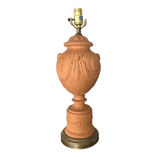 Mid 20th Century Neoclassical Style Terra Cotta Urn Table Lamp For Sale