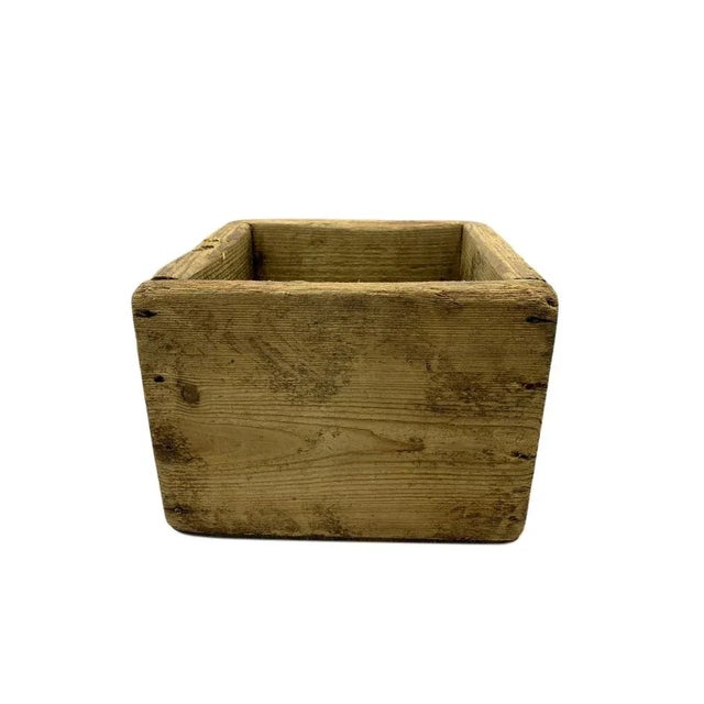Antique Wooden Container For Sale - Image 4 of 5