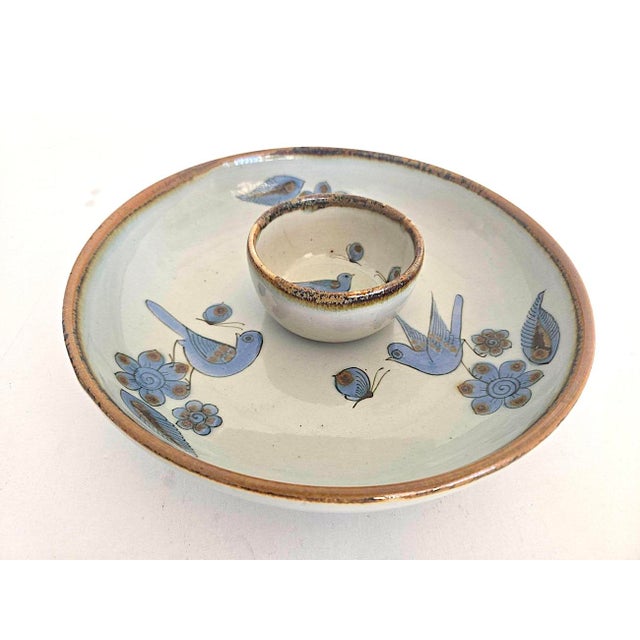1970s 1970s Tonalá Mexico Ceramic Chip and Dip Bowls Designed by Ken Edwards, 2 Pieces For Sale - Image 5 of 15