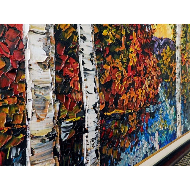 Maya Eventov River Reflections II Original Acrylic Painting on Canvas HandSigned For Sale In Denver - Image 6 of 10