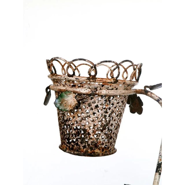 Art Deco Iron Vase Stand, 1950s For Sale - Image 6 of 9