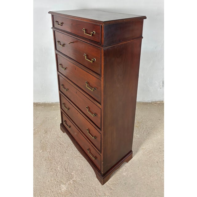 Mahogany Secretaire Chest of Drawers, Mid 20th Century For Sale - Image 4 of 16