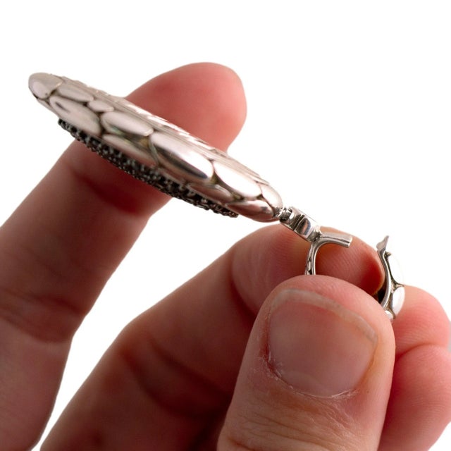 Early 21st Century Sterling John Hardy Black Sapphire Pendant For Sale - Image 5 of 5