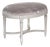 Vita Oval Stool - Silver Mauve Velvet / Distressed White Painted Frame For Sale