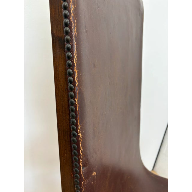 Pierre Lottier Brown Spanish Slipper Chairs by Almazan, 1950s For Sale - Image 9 of 11