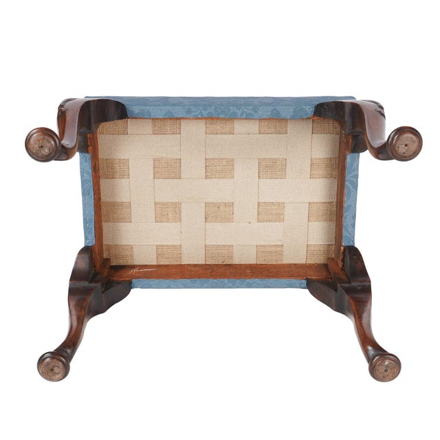English Queen Anne Upholstered Stool, C. 1850 For Sale - Image 12 of 12