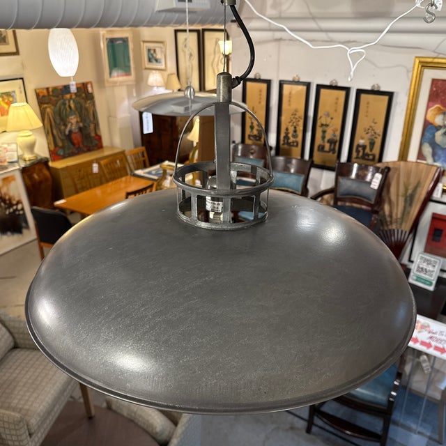 CB2 C B2 Industrial Victory Pendant Light Fixture For Sale - Image 4 of 12