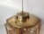 Mid-Century Danish Glass, Rosewood, and Brass Pendant Lamp from Vitrika, 1960s For Sale - Image 4 of 10