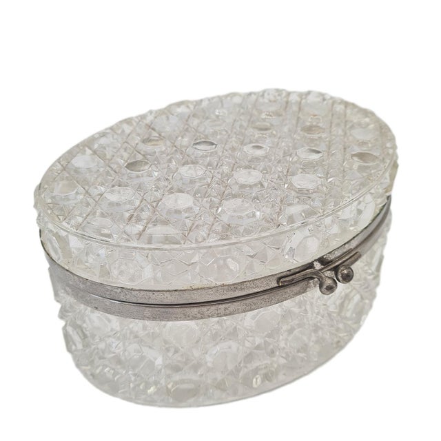 Pressed Crystal Glass Box, USA, 1900s For Sale - Image 14 of 14