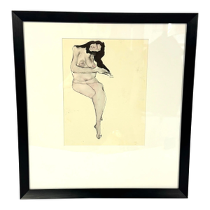Mid 20th Century Mixed Media Nude by Martin Sumers