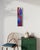 Contemporary Luz Marina Ruiz "Dualidad" Acrylic on Wood Panel, Vertical Botanical Abstract in Crimson, Bay Area California Art, Original 6 X 24 Inches, 2024 For Sale - Image 3 of 5