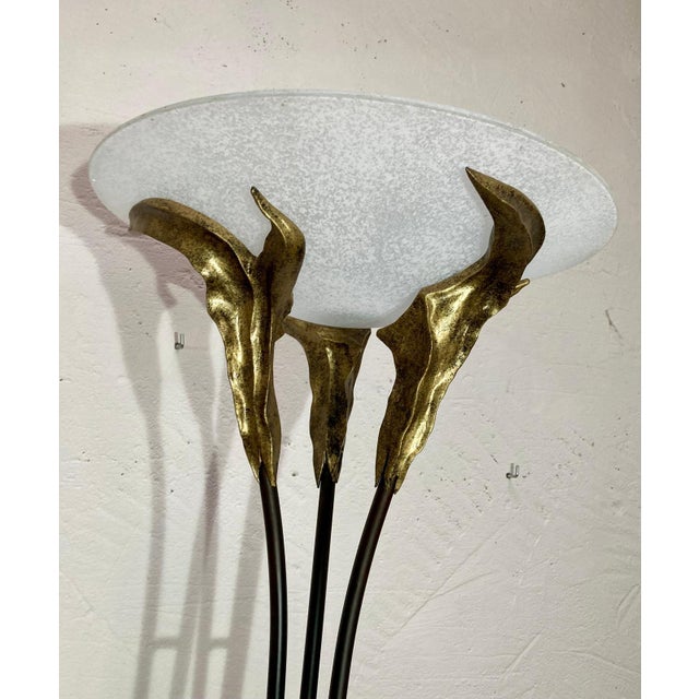 Black Vintage French Floor Lamp, 1980s For Sale - Image 8 of 14