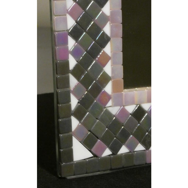 1990s Table Mirror and Crystal Mosaic Photo Frame by Vetreria Darte, Italy, 1990s For Sale - Image 5 of 8