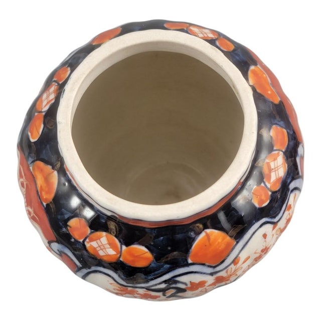 Blue Japanese Imari Porcelain Ginger Jar with Lid For Sale - Image 8 of 11