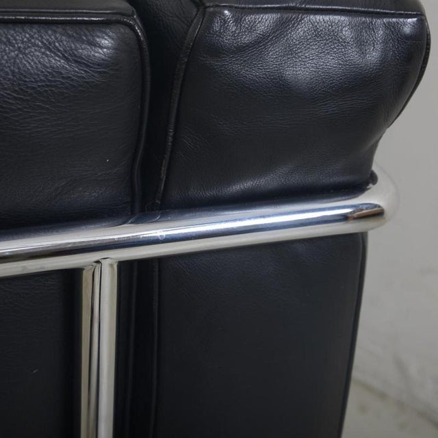 LC2/1 Chair in Black Pelle Leather by Le Corbusier, 2000s For Sale - Image 9 of 17